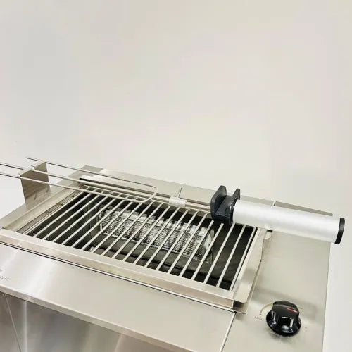 Suporte de Espeto para Churrasqueira a Gás em Aço Inox Cozix