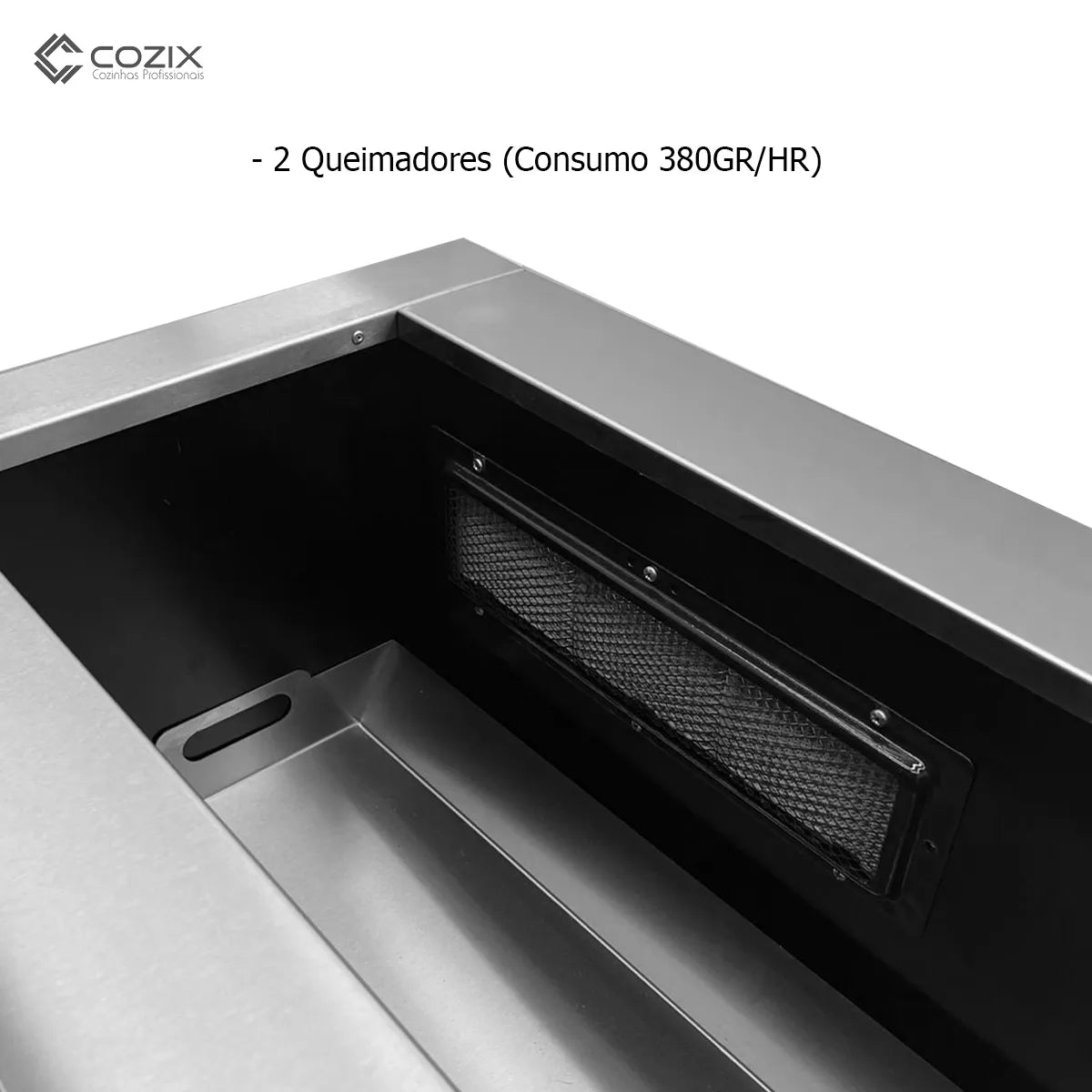 Churrasqueira à Gás de Embutir com Tampa Cozix